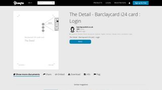 The Detail - Barclaycard i24 card : Login - Yumpu