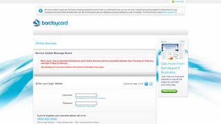 Online Services - Barclaycard | Enter your log-in details