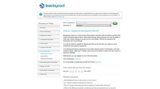 How do I register for Barclaycard Secure? | Fraud & Security ...