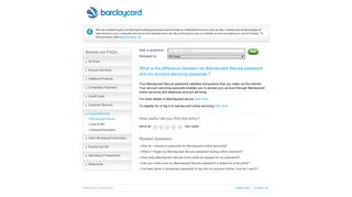 What is the difference between my Barclaycard Secure password and ...