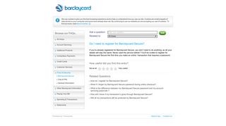 Do I need to register for Barclaycard Secure? | Fraud & Security ...