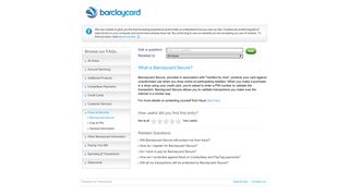 What is Barclaycard Secure? | Fraud & Security | Barclaycard Help