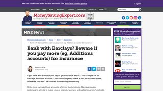 Bank with Barclays? Beware if you pay more (eg, Additions accounts ...