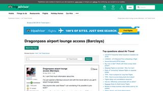 Dragonpass airport lounge access (Barclays) - Air Travel Message ...