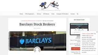 Trading with Barclays Stockbrokers? - Contracts-For-Difference.com