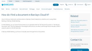How do I find a document in Barclays Cloud It? | Barclays