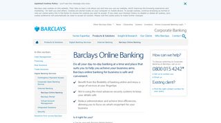 Barclays Online Banking - Barclays Corporate Banking