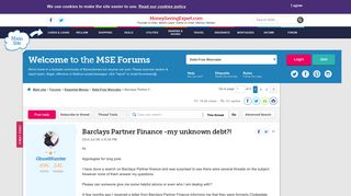 Barclays Partner Finance -my unknown debt?! - MoneySavingExpert ...