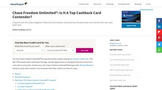 Chase Freedom Unlimited®: Is It A Top Cashback Card Contender ...