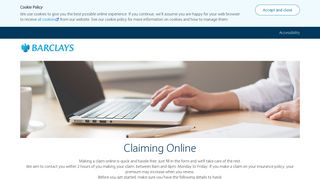 Barclays Home insurance claim - Onboarding