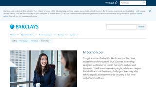 Internships at Barclays | Barclays Early Careers and ... - joinus.Barclays
