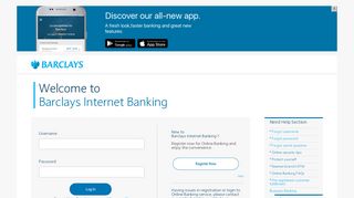 Barclays Internet Banking: Log in