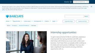 Internships at Barclays | Barclays Early Careers and Graduates