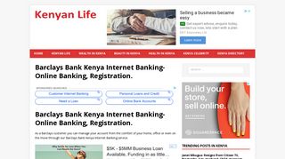 Barclays Bank Kenya Internet Banking- Online Banking, Registration.