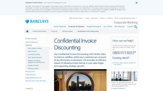 Confidential Invoice Discounting | Barclays