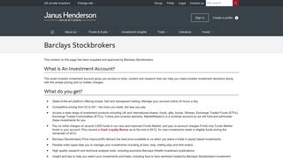 Barclays Stockbrokers - Janus Henderson Investors