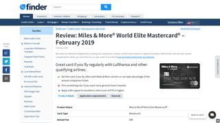 Miles & More World Elite Mastercard review | finder.com