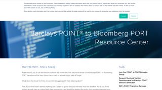 Barclays POINT® to Bloomberg PORT Resource Center — IMP ...