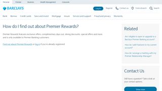 How do I find out about Premier Rewards? | Barclays