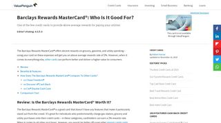 Barclays Rewards MasterCard®: Who Is It Good For? | Credit Card ...