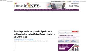 Barclays ends its pain in Spain as it sells retail arm to CaixaBank ...