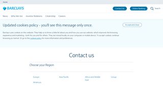 Contact us | Barclays | Barclays