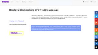 Barclays Stockbrokers CFD Trading Account - UKCityMedia