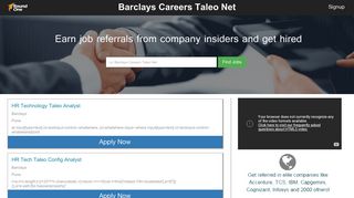 Barclays Careers Taleo Net - Round One