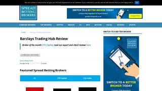 Barclays Trading Hub Review - Spread Betting Brokers