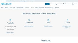 Travel insurance | Barclays