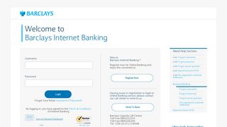 Barclays Internet Banking: Login