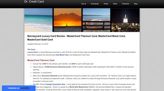 Barclays Luxury Card - MasterCard Titanium Card, MasterCard Black ...