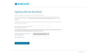 Signing software download