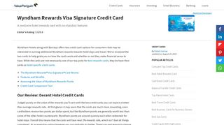Wyndham Rewards Visa Signature Credit Card: Cards For Loyal ...