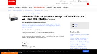 ClickShare CSC-1 - Knowledge Base - Where can I find the ... - Barco