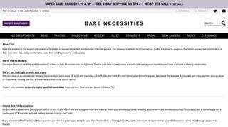 Shop for Intimate Apparel at Bare Necessities