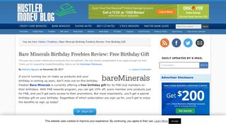 Bare Minerals Birthday Freebies Review: Free Birthday Gift