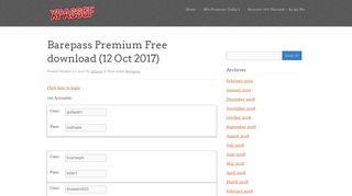 Barepass Premium Free download - xpassgf