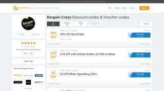75% Off Bargain Crazy Discount Codes & Voucher Codes - January ...