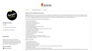Awin | Bargain Crazy Affiliate Programme