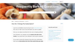 How Do I Change My Subscription? – BARK - BarkBox