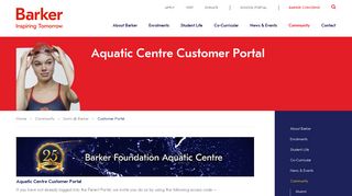 Barker College - Customer Portal