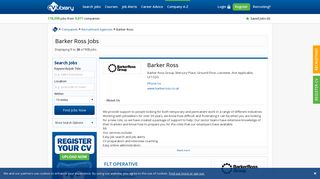 Latest Barker Ross jobs - UK's leading independent job site - CV ...