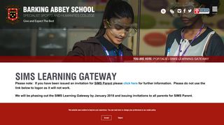 SIMS Learning Gateway - Barking Abbey School