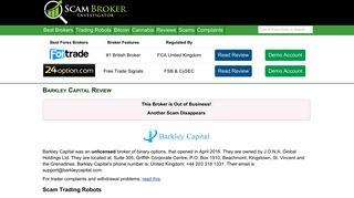 Scam Broker Investigator • Barkley Capital Review