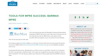 Tools for MPRE Success: BarMax MPRE - Bar Exam Toolbox