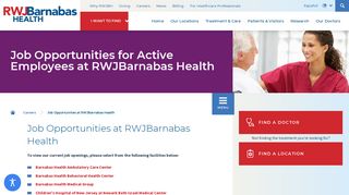 Job Opportunities | RWJBarnabas Health