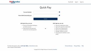 Quick Pay - Barnabas - Customer Service Online