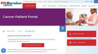Patient Portal | Caner Centers | RWJBarnabas Health, NJ