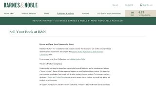 Sell Your Book at Barnes & Noble | B&N INC